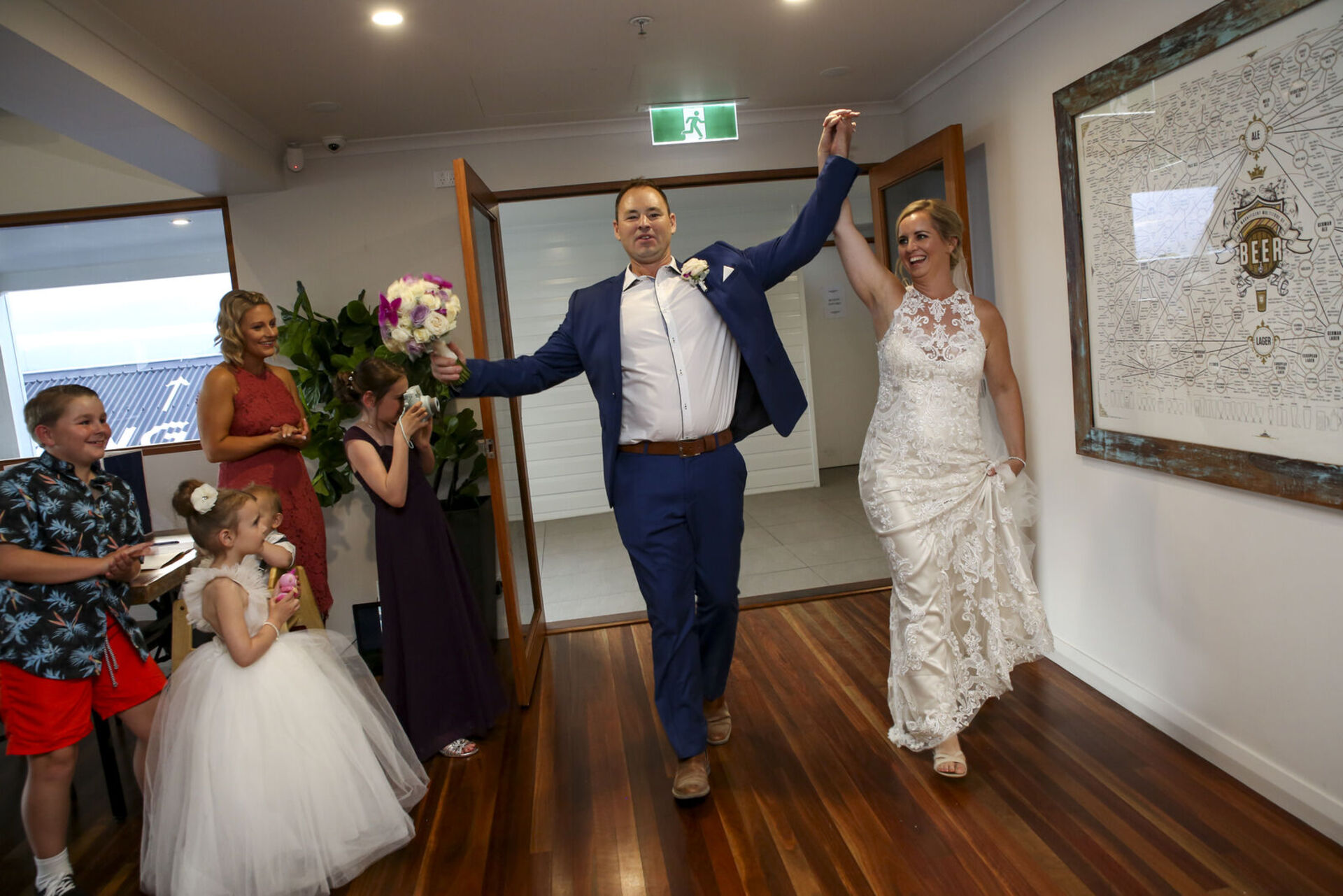 Bride & Groom Enter Wedding Reception